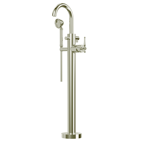 Santec - Klassica Trim - Floor Mount Tub Filler With Hand Shower