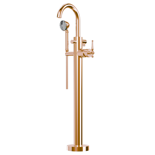 Santec - Klassica Trim - Floor Mount Tub Filler With Hand Shower