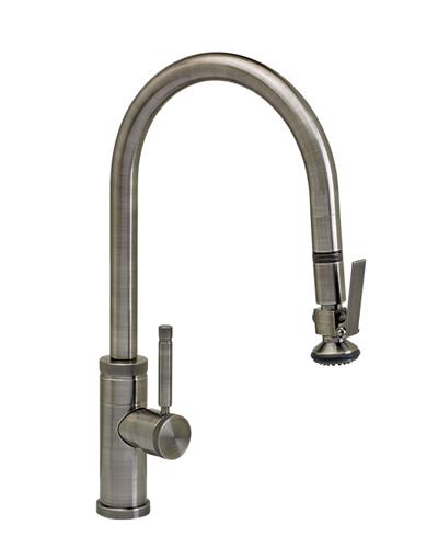Waterstone - Industrial Plp Pulldown Faucet - Lever Sprayer - Angled Spout