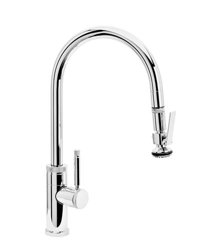 Waterstone - Industrial Plp Pulldown Faucet - Lever Sprayer - Angled Spout