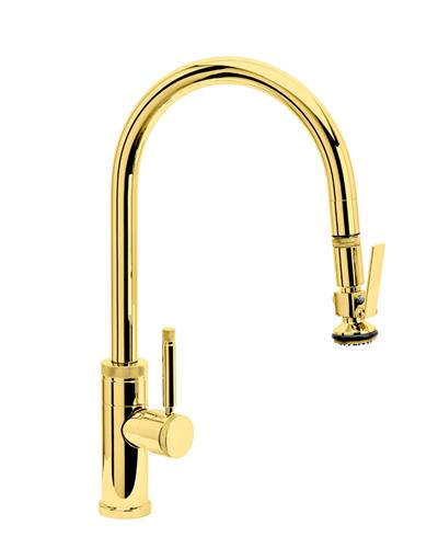 Waterstone - Industrial Plp Pulldown Faucet - Lever Sprayer - Angled Spout