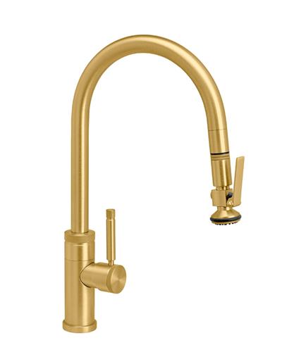 Waterstone - Industrial Plp Pulldown Faucet - Lever Sprayer - Angled Spout