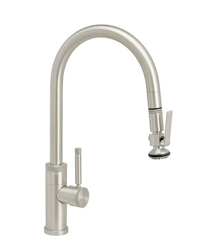 Waterstone - Industrial Plp Pulldown Faucet - Lever Sprayer - Angled Spout