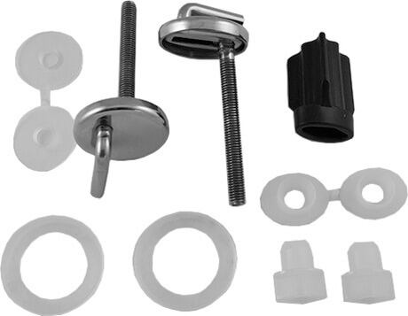Duravit - Hinge Set for Seat and Cover without Soft Closure, Stainless Steel