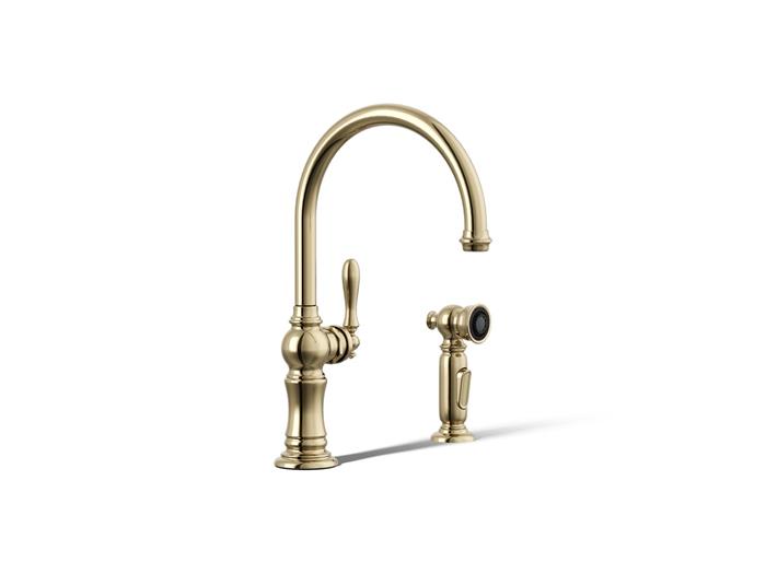 Kohler - Artifacts Single-Handle Kitchen Sink Faucet With Two-Function Sprayhead