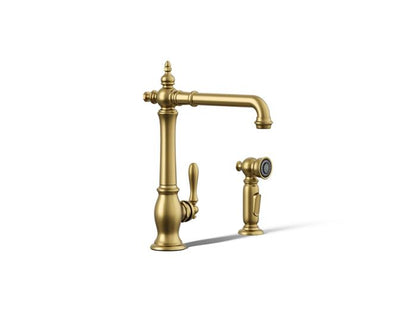 Kohler - Artifacts Single-Handle Kitchen Sink Faucet With Side Sprayer