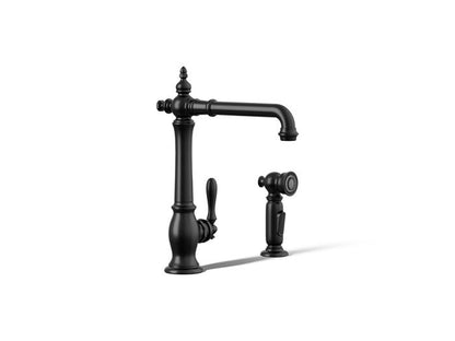 Kohler - Artifacts Single-Handle Kitchen Sink Faucet With Side Sprayer