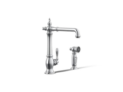 Kohler - Artifacts Single-Handle Kitchen Sink Faucet With Side Sprayer
