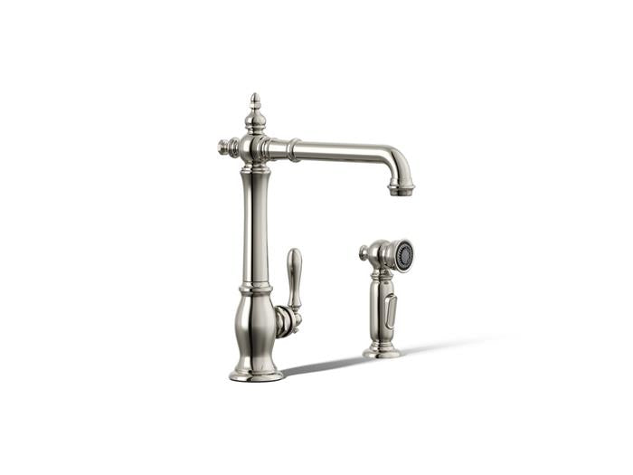 Kohler - Artifacts Single-Handle Kitchen Sink Faucet With Side Sprayer