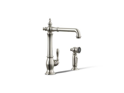 Kohler - Artifacts Single-Handle Kitchen Sink Faucet With Side Sprayer