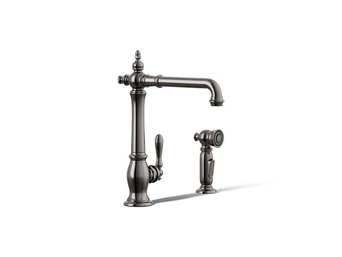 Kohler - Artifacts Single-Handle Kitchen Sink Faucet With Side Sprayer