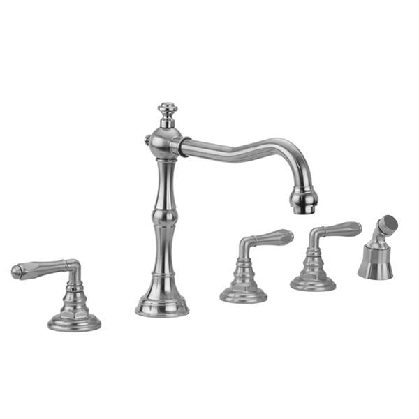Jaclo - Roaring 20's Roman Tub Set with Smooth Lever Handles and Angled Handshower