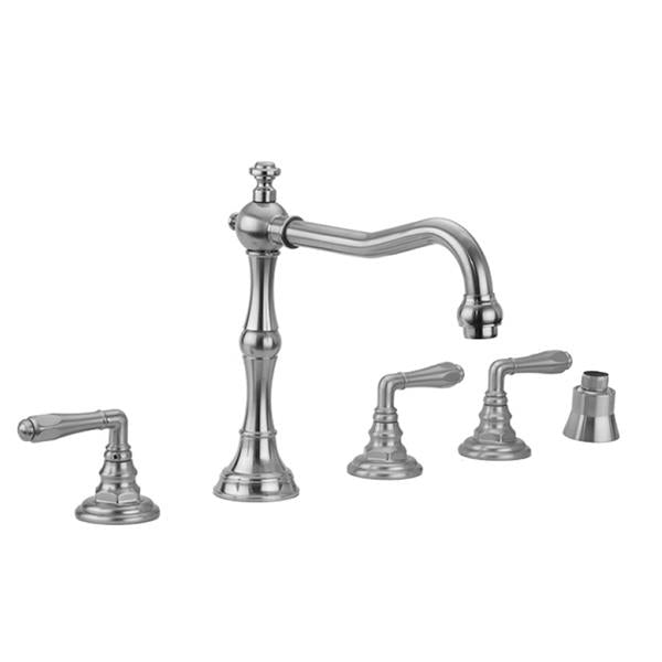 Jaclo - Roaring 20's Roman Tub Set with Smooth Lever Handles and Straight Handshower