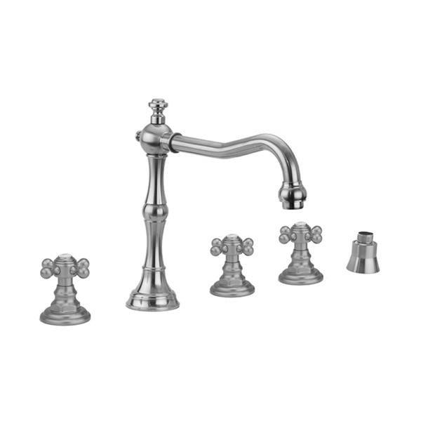 Jaclo - Roaring 20's Roman Tub Set with Ball Cross Handles and Straight Handshower