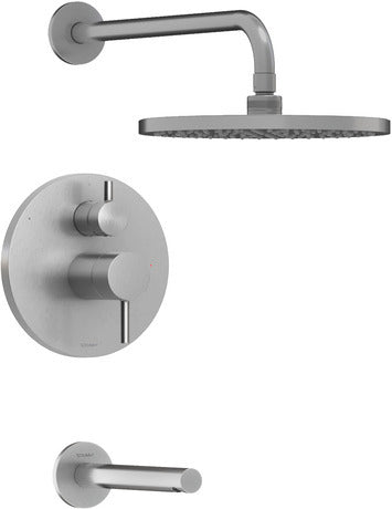 Duravit - DuraCircle Single Function Tub & Shower Faucet Kit, Pressure BalanceValve Included