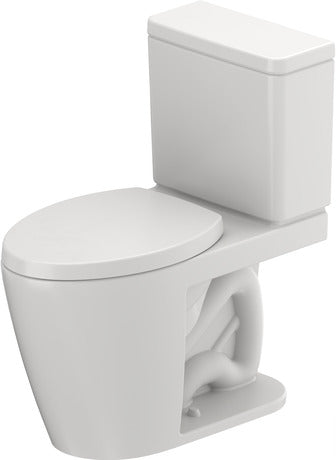 Duravit - D-Neo PRO Series 1.28 GPF Single Flush Rimless Elongated Transitional Two Piece Toilet