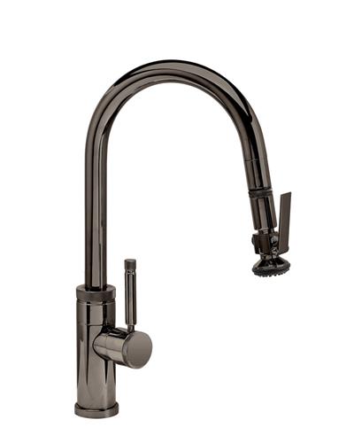 Waterstone - Industrial Prep Size Plp Pulldown Faucet - Lever Sprayer - Angled Spout