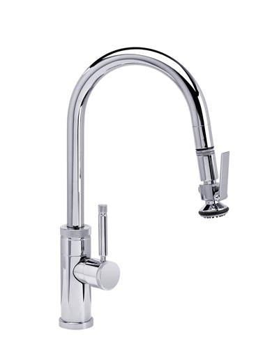 Waterstone - Industrial Prep Size Plp Pulldown Faucet - Lever Sprayer - Angled Spout