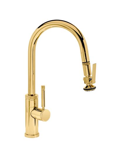 Waterstone - Industrial Prep Size Plp Pulldown Faucet - Lever Sprayer - Angled Spout