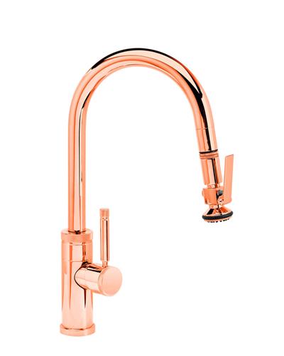 Waterstone - Industrial Prep Size Plp Pulldown Faucet - Lever Sprayer - Angled Spout