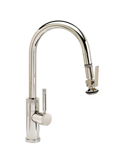 Waterstone - Industrial Prep Size Plp Pulldown Faucet - Lever Sprayer - Angled Spout