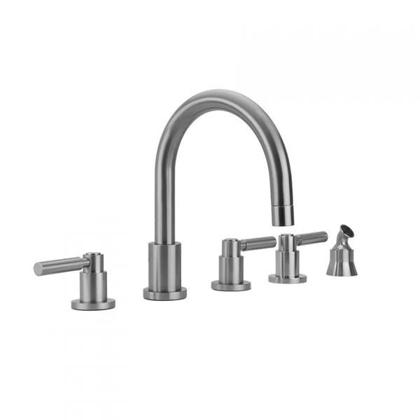 Jaclo - Contempo Roman Tub Set with High Lever Handles and Angled Handshower