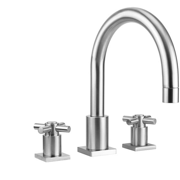 Jaclo - Contempo Uptown Roman Tub Set with Contempo High Cross Handles - Square Escutcheons