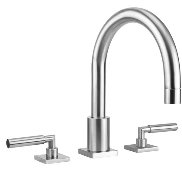 Jaclo - Contempo Uptown Roman Tub Set with Hub Base Lever Handles and Square Escutcheons