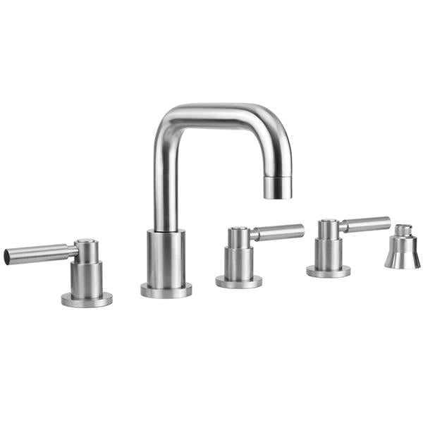 Jaclo - Contempo Downtown Roman Tub Set with High Lever Handles and Straight Handshower Holder