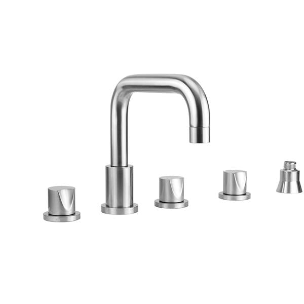 Jaclo - Contempo Downtown Roman Tub Set with Thumb Handles and Straight Handshower Holder