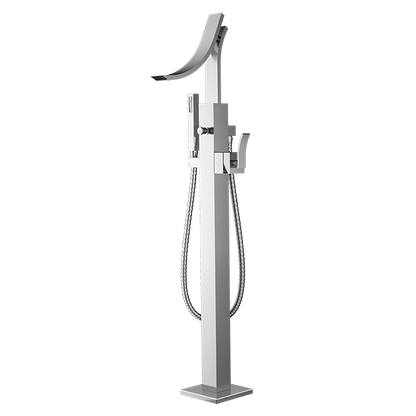Santec - Ava Trim - Floor Mount Tub Filler With Hand Shower