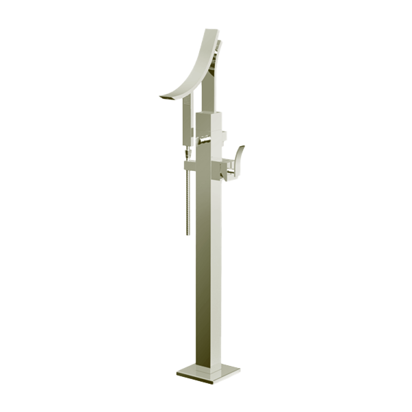 Santec - Ava Trim - Floor Mount Tub Filler With Hand Shower