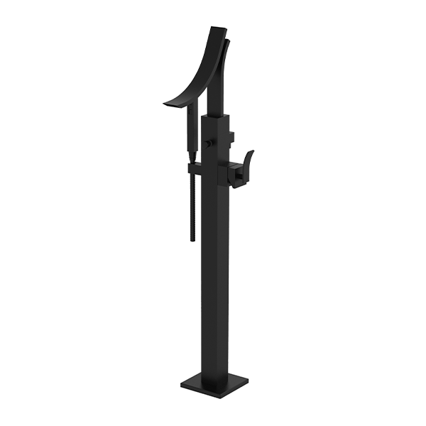Santec - Ava Trim - Floor Mount Tub Filler With Hand Shower