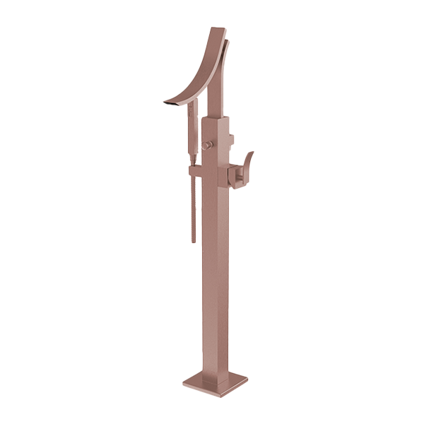 Santec - Ava Trim - Floor Mount Tub Filler With Hand Shower