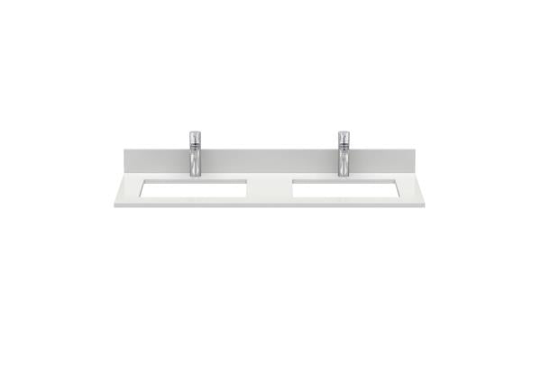 Roca Bath - Maris Quartzstone Countertop For Undermount Sink, Double