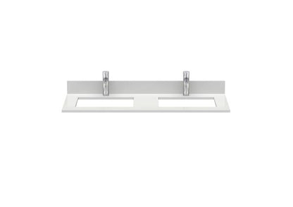Roca Bath - Maris Quartzstone Countertop For Undermount Sink, Double