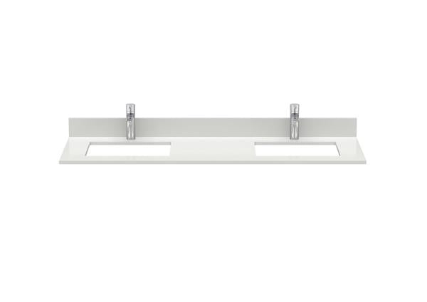 Roca Bath - Maris Quartzstone Countertop For Undermount Sink, Double