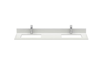 Roca Bath - Maris Quartzstone Countertop For Undermount Sink, Double
