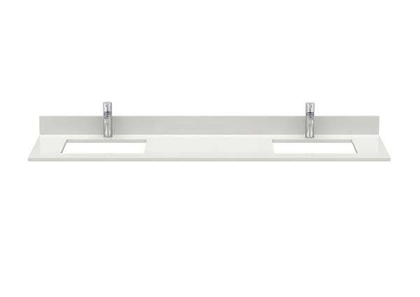 Roca Bath - Maris Quartzstone Countertop For Undermount Sink, Double