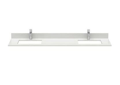 Roca Bath - Maris Quartzstone Countertop For Undermount Sink, Double