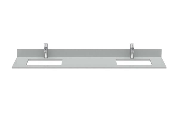 Roca Bath - Maris Quartzstone Countertop For Undermount Sink, Double