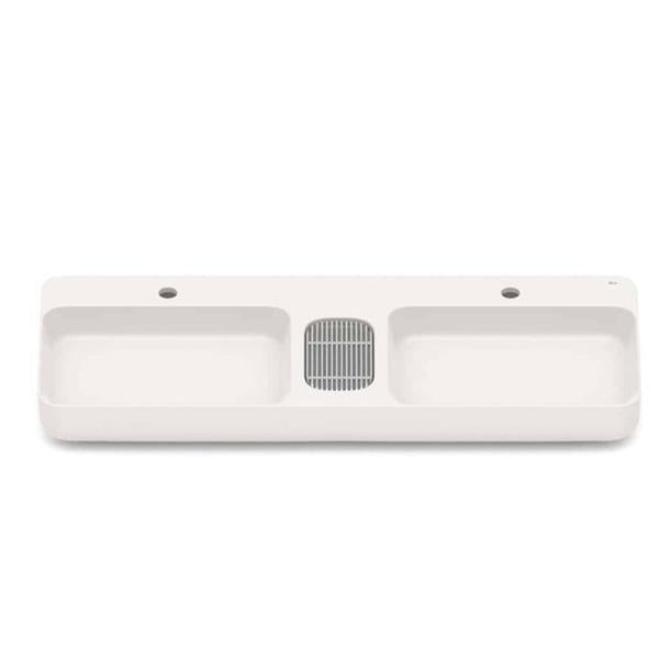 Roca Bath - Infinity Double-Bowl Vessel Sink 43 Inch