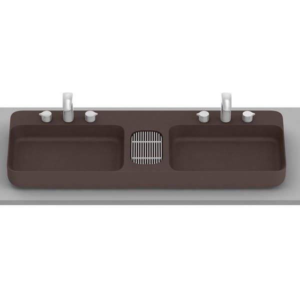 Roca Bath - Infinity Double-Bowl Vessel Sink 43 Inch