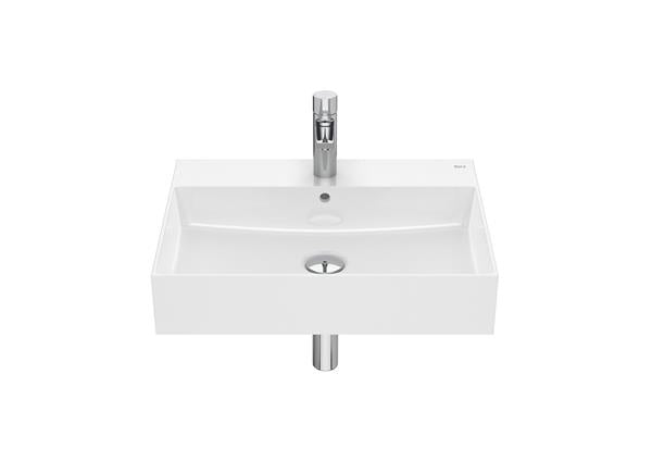 Roca Bath - Inspira Fineceramic Wall-Hung/Vanity Sink 24 Inch - Glossy White