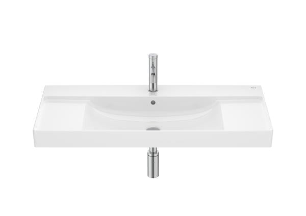 Roca Bath - Ona Fineceramic Wall-Hung/Vanity Sink 40 Inch - Glossy White