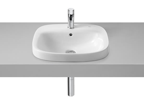 Roca Bath - Debba Drop-In Sink 19 Inch - Glossy White
