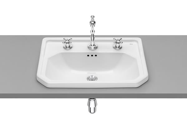 Roca Bath - Carmen Drop-In Sink 24 Inch - Glossy White