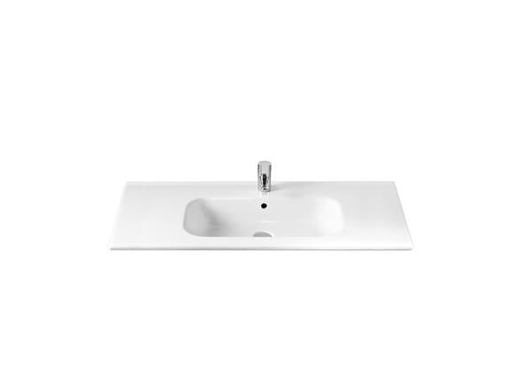 Roca Bath - Victoria Rectangular Vanity Sink 40 Inch - Glossy White