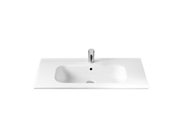 Roca Bath - Victoria Rectangular Vanity Sink 32 Inch - Glossy White