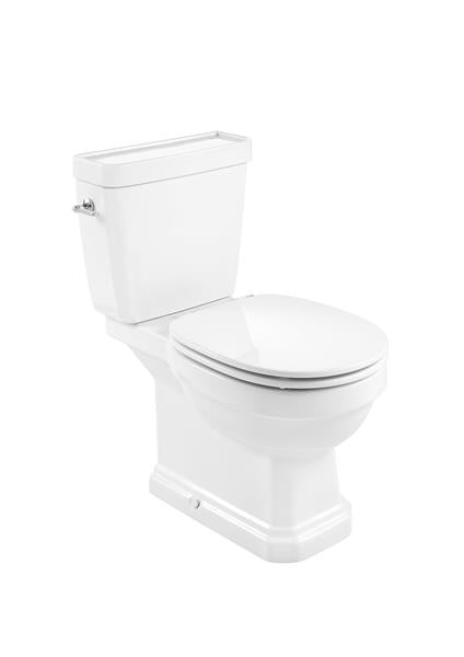 Roca Bath - Carmen Two-Piece Rimless Toilet - Glossy White